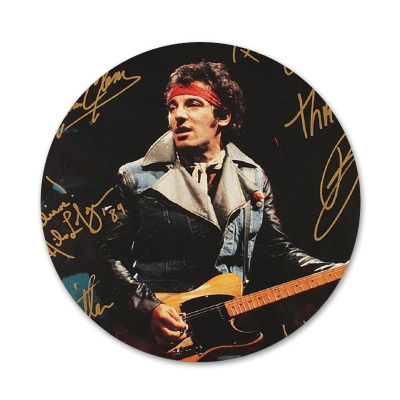 Bruce Springsteen Icons Pins Διακοσμητικό σήμα Καρφίτσες μεταλλικές κονκάρδες για διακόσμηση σακιδίου πλάτης 58mm