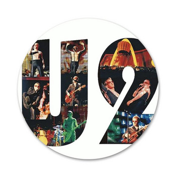 U2 Bono The Edge Icons Pins Декорация на значки Брошки Метални значки за дрехи Декорация на раница 58 мм