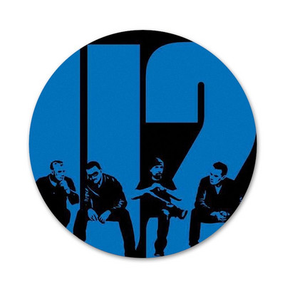 U2 Bono The Edge Icons Ace Badge Decorare Broșe Insigne metalice pentru haine Rucsac Decor 58mm