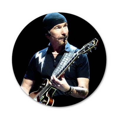 U2 Bono The Edge Icons Ace Badge Decorare Broșe Insigne metalice pentru haine Rucsac Decor 58mm