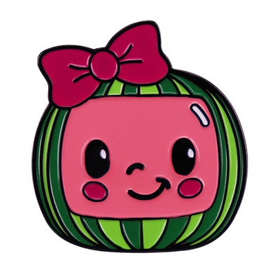 C2021 Kawaii arbūzas emalio smeigtukas mados animacinis filmukas sagė ženklelis atvartas kuprinės smeigtukai papuošalai, dovana