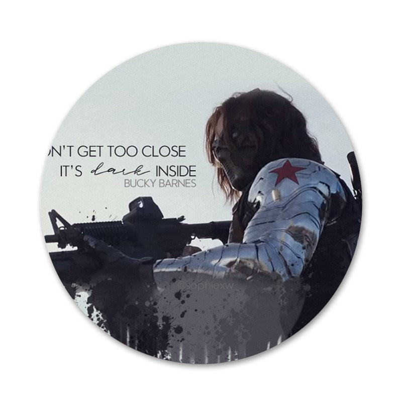 58 mm Bucky Barnes Ikone Igle Dekoracija znački Broševi Metalne značke za ukrašavanje ruksaka