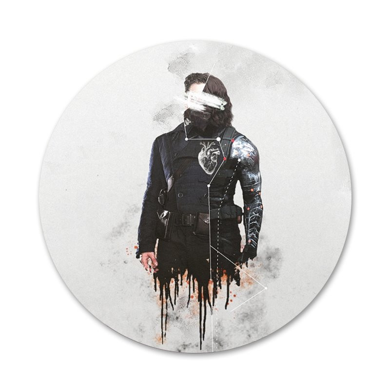 58 mm Bucky Barnes Ikone Igle Dekoracija znački Broševi Metalne značke za ukrašavanje ruksaka