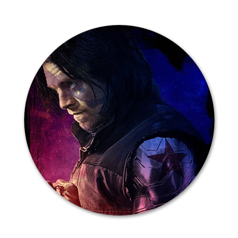 58 mm Bucky Barnes Ikone Igle Dekoracija znački Broševi Metalne značke za ukrašavanje ruksaka