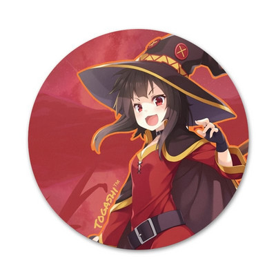 Anime Konosuba Megumin značka broš igla dodaci za odjeću ruksak ukras dar 58 mm