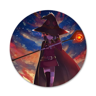 Anime Konosuba Megumin značka broš igla dodaci za odjeću ruksak ukras dar 58 mm