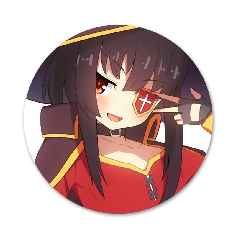 Anime Konosuba Megumin značka broš igla dodaci za odjeću ruksak ukras dar 58 mm