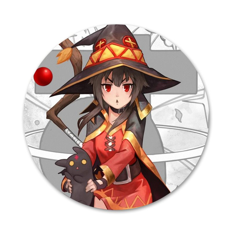 Anime Konosuba Megumin značka broš igla dodaci za odjeću ruksak ukras dar 58 mm