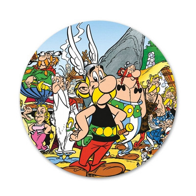 58 mm multikas asterix ja obelix ikoonid nööpnõelad märgi kaunistus prossid metallist märgid riiete jaoks seljakoti kaunistus