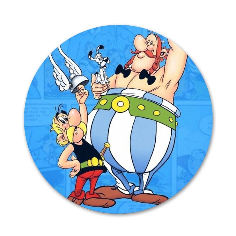 58 mm multikas asterix ja obelix ikoonid nööpnõelad märgi kaunistus prossid metallist märgid riiete jaoks seljakoti kaunistus