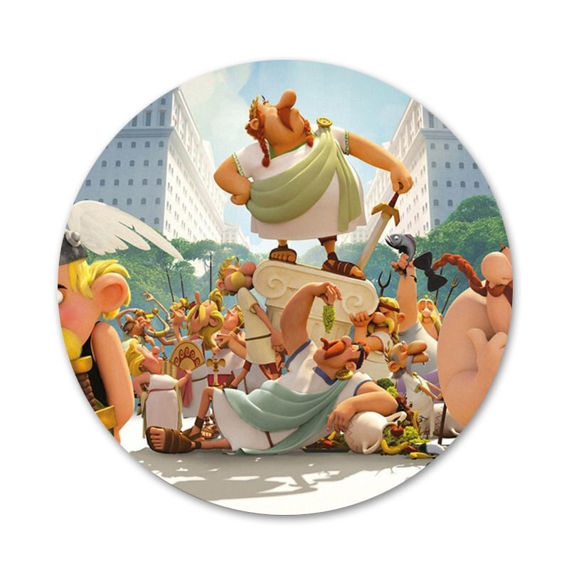 58 mm multikas asterix ja obelix ikoonid nööpnõelad märgi kaunistus prossid metallist märgid riiete jaoks seljakoti kaunistus