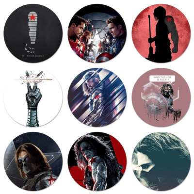 Bucky Barnes Icons Καρφίτσες Διακόσμηση Badge Καρφίτσες Μεταλλικές κονκάρδες για διακόσμηση σακιδίου πλάτης