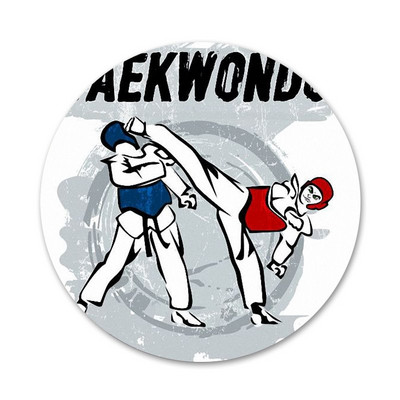 58mm milujem šport taekwondo krásne ikony špendlíky odznak dekorácia brošne kovové odznaky na oblečenie batoh dekorácia