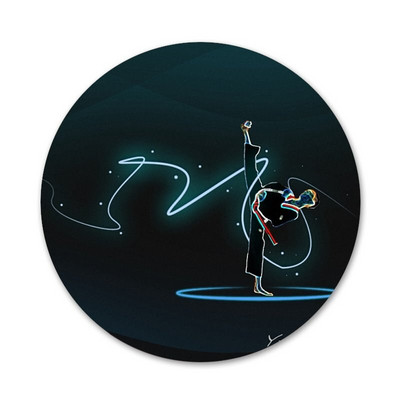 58mm milujem šport taekwondo krásne ikony špendlíky odznak dekorácia brošne kovové odznaky na oblečenie batoh dekorácia