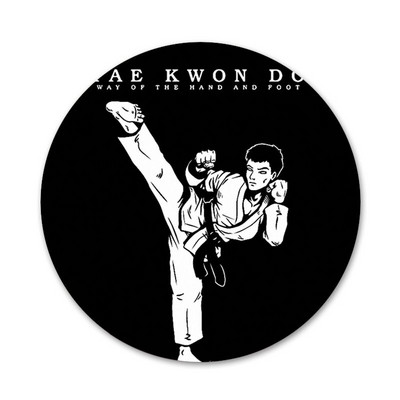 58mm milujem šport taekwondo krásne ikony špendlíky odznak dekorácia brošne kovové odznaky na oblečenie batoh dekorácia