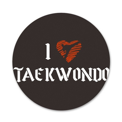 58mm milujem šport taekwondo krásne ikony špendlíky odznak dekorácia brošne kovové odznaky na oblečenie batoh dekorácia