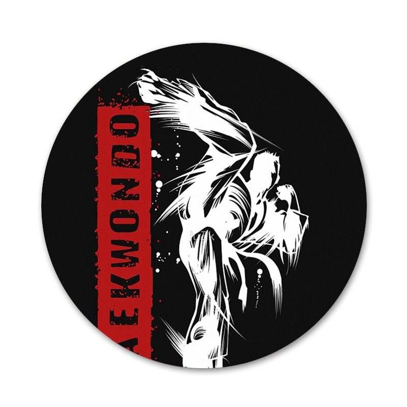 58mm milujem šport taekwondo krásne ikony špendlíky odznak dekorácia brošne kovové odznaky na oblečenie batoh dekorácia