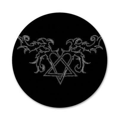 58 mm Fashion Him Heartagram logo ikoonid nööpnõelad märgi kaunistus prossid metallist märgid riiete jaoks seljakoti kaunistus