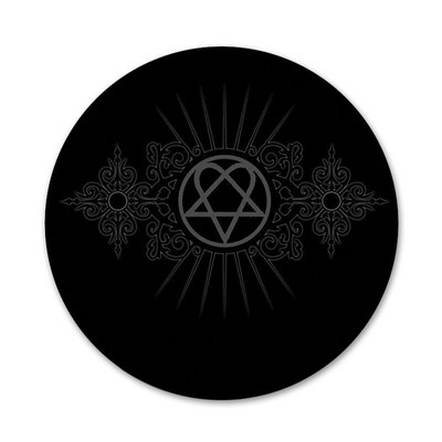58 mm Fashion Him Heartagram logo ikoonid nööpnõelad märgi kaunistus prossid metallist märgid riiete jaoks seljakoti kaunistus