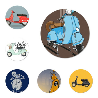 Vespa Scooter Icons Pins Διακοσμητικό σήμα Καρφίτσες Μεταλλικές κονκάρδες για ρούχα Διακόσμηση σακιδίου πλάτης 58mm