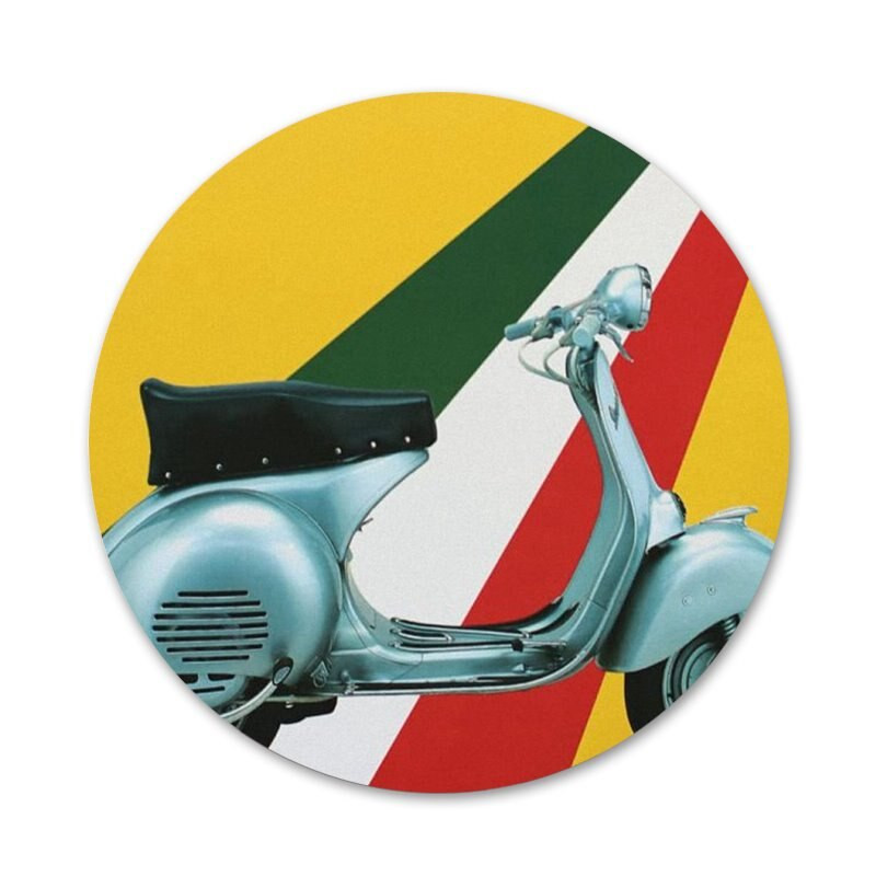 Vespa Scooter Icons Pins Διακοσμητικό σήμα Καρφίτσες Μεταλλικές κονκάρδες για ρούχα Διακόσμηση σακιδίου πλάτης 58mm