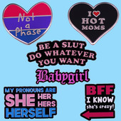 AD2085 LGBT vikerkaare armastusmärgid seljakotil Uhkusmärgid rõivaste jaoks Naljakad hinnapakkumised