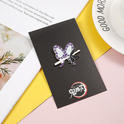 Japán anime tű Demon Slayer és Jujutsu Kaisen új népszerű kétdimenziós rajongók a csöpögő fém bross körül