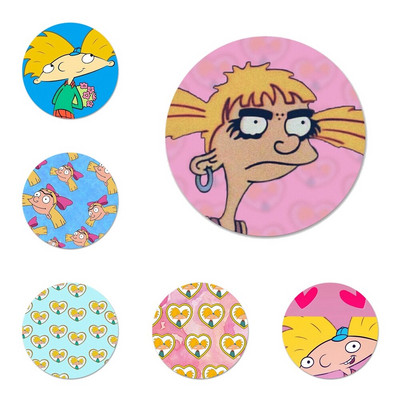 58mm Hey Arnold Icons Pins Διακοσμητικό σήμα Καρφίτσες Μεταλλικές κονκάρδες για ρούχα Διακόσμηση σακιδίου πλάτης