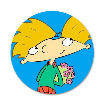 58mm Hey Arnold Icons Pins Διακοσμητικό σήμα Καρφίτσες Μεταλλικές κονκάρδες για ρούχα Διακόσμηση σακιδίου πλάτης