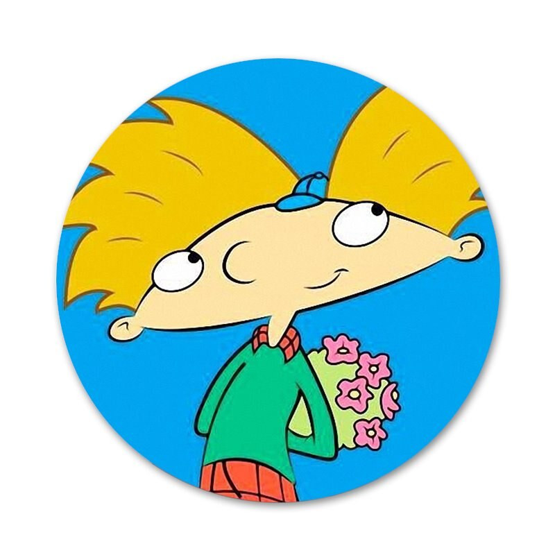 58mm Hey Arnold Icons Pins Διακοσμητικό σήμα Καρφίτσες Μεταλλικές κονκάρδες για ρούχα Διακόσμηση σακιδίου πλάτης