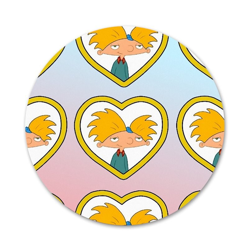 58mm Hey Arnold Icons Pins Διακοσμητικό σήμα Καρφίτσες Μεταλλικές κονκάρδες για ρούχα Διακόσμηση σακιδίου πλάτης