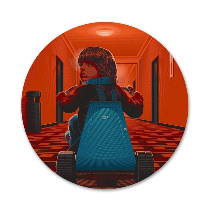 Naujas pristatymas Spindintis Stanley Kubricko filmo ženklelis Sagės smeigtukas Priedai drabužiams Kuprinės papuošimo dovana