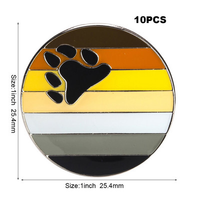 10 komada puno Pride Rainbow Flag Rozet Metal Chapas Metalicas Pins Icon Ruksak Broš za poklon