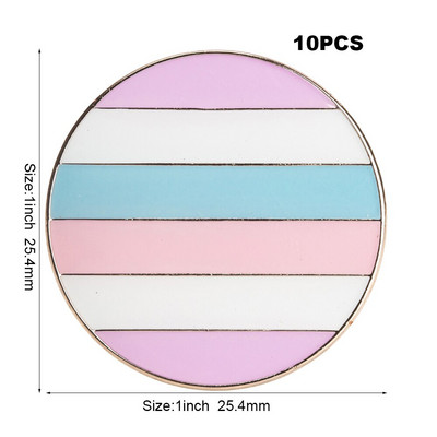 10 komada puno Pride Rainbow Flag Rozet Metal Chapas Metalicas Pins Icon Ruksak Broš za poklon