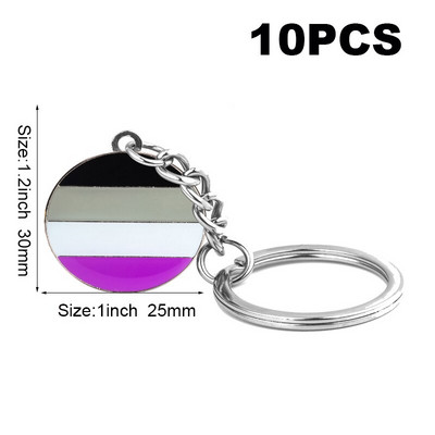 10 komada puno Pride Rainbow Flag Rozet Metal Chapas Metalicas Pins Icon Ruksak Broš za poklon