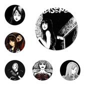 58mm Horror Comic junji ito Tomie Tees Icons Pins Insignă Decorare Broșe Insigne metalice pentru decorarea rucsacului
