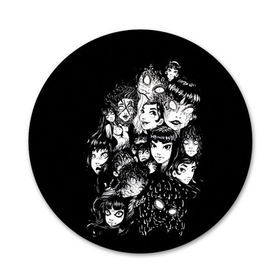 58mm Horror Comic junji ito Tomie Tees Icons Pins Insignă Decorare Broșe Insigne metalice pentru decorarea rucsacului