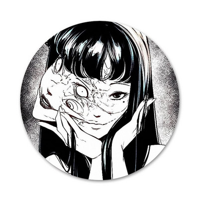58mm Horror Comic junji ito Tomie Tees Icons Pins Insignă Decorare Broșe Insigne metalice pentru decorarea rucsacului