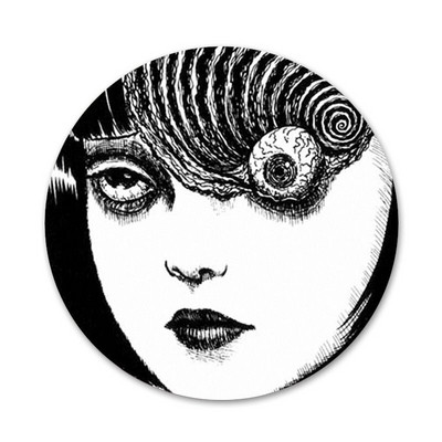 58mm Horror Comic junji ito Tomie Tees Icons Pins Insignă Decorare Broșe Insigne metalice pentru decorarea rucsacului