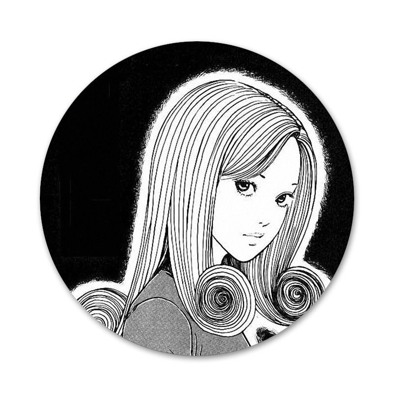 58mm Horror Comic junji ito Tomie Tees Icons Pins Insignă Decorare Broșe Insigne metalice pentru decorarea rucsacului