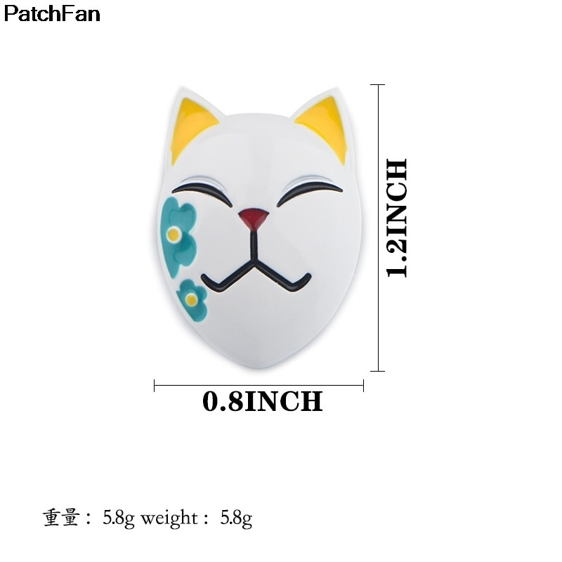 A3332 Patchfan Cosplay Mačka Maska Značka Skupljajte crtane ruksake Torbe Značke Gumbi Broš Igle