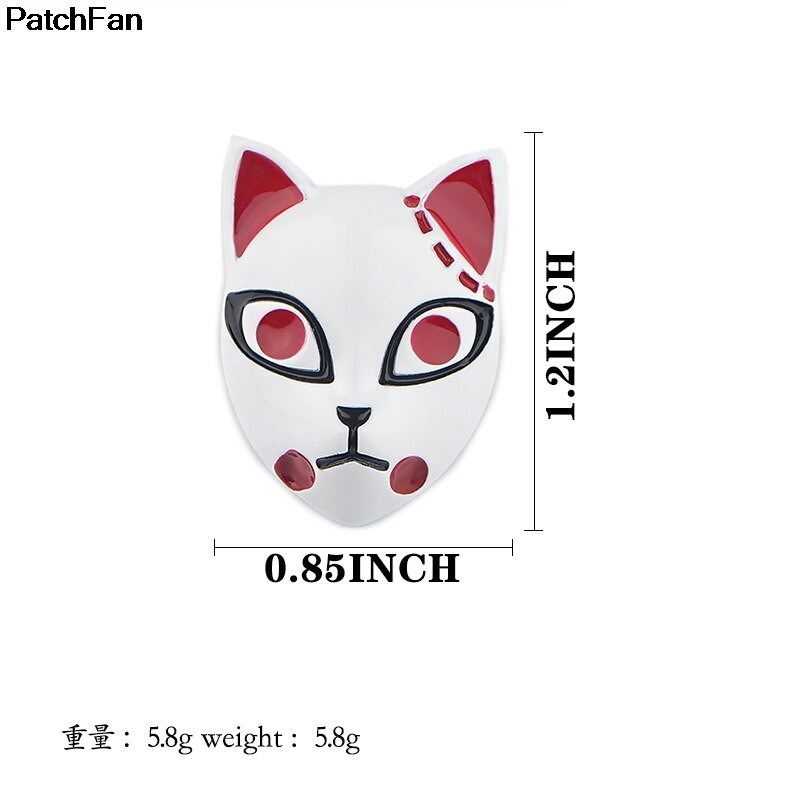 A3332 Patchfan Cosplay Mačka Maska Značka Skupljajte crtane ruksake Torbe Značke Gumbi Broš Igle