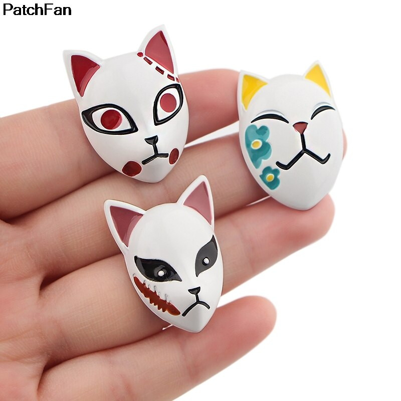 A3332 Patchfan Cosplay Mačka Maska Značka Skupljajte crtane ruksake Torbe Značke Gumbi Broš Igle