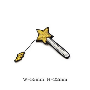 Käsitsi tikitud huule/ümbriku/vihmavarju märgid Käepaela aplikatsioon mantli pükste koti prossi jaoks