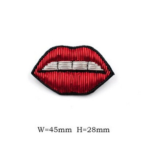 Käsitsi tikitud huule/ümbriku/vihmavarju märgid Käepaela aplikatsioon mantli pükste koti prossi jaoks