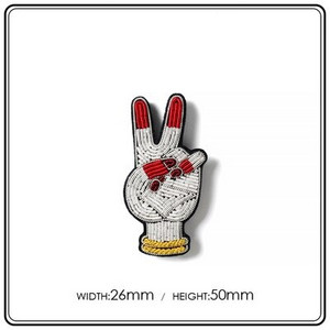 Käsitsi tikitud huule/ümbriku/vihmavarju märgid Käepaela aplikatsioon mantli pükste koti prossi jaoks