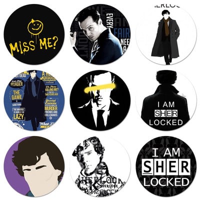 Sherlock Moriartee 221B Badge καρφίτσα Αξεσουάρ για ρούχα Σακίδιο πλάτης Διακόσμηση 58mm