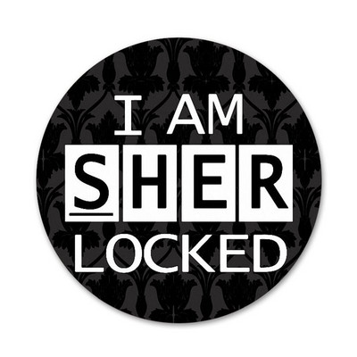 Sherlock Moriartee 221B rinnamärk prossnõel Aksessuaarid riietele Seljakoti kaunistus kingitus 58mm