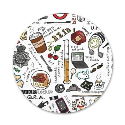 Sherlock Moriartee 221B rinnamärk prossnõel Aksessuaarid riietele Seljakoti kaunistus kingitus 58mm