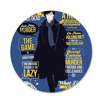 Sherlock Moriartee 221B rinnamärk prossnõel Aksessuaarid riietele Seljakoti kaunistus kingitus 58mm